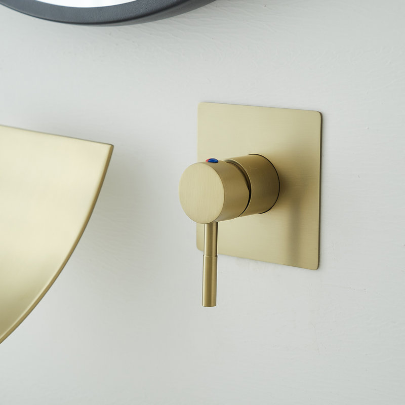 Wall Mounted Optional Single-handle Bathroom Faucet, Brushed Gold