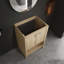 Meuble-lavabo autoportant 24 po, 2 portes à fermeture douce, chêne, contreplaqué (sans le lavabo)