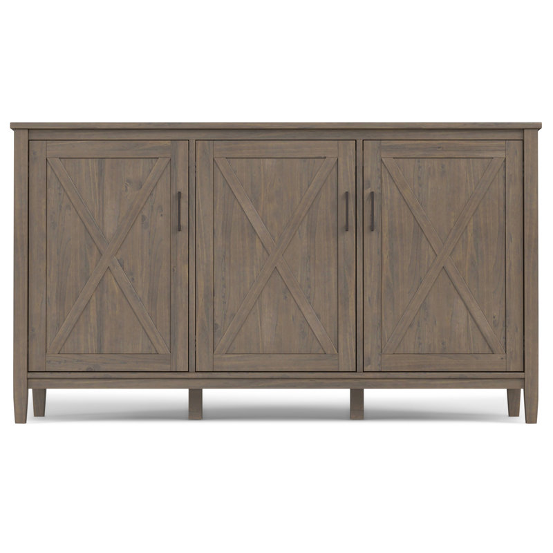 Buffet large en bois massif Ela