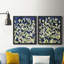 Indigo Blooming Night I, toile encadrée de qualité supérieure - prête à être accrochée