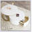 Modern Round Nesting Coffee Table Fluted with Drawer in White & Gold in 31.5''-1362751870