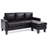76 " Faux Leather L-Shaped Sectional