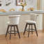 Tabourets de bar 26 po à hauteur de comptoir pivotant à 360 ° avec garniture cloutée (ensembles de 2 pièces)-306878355