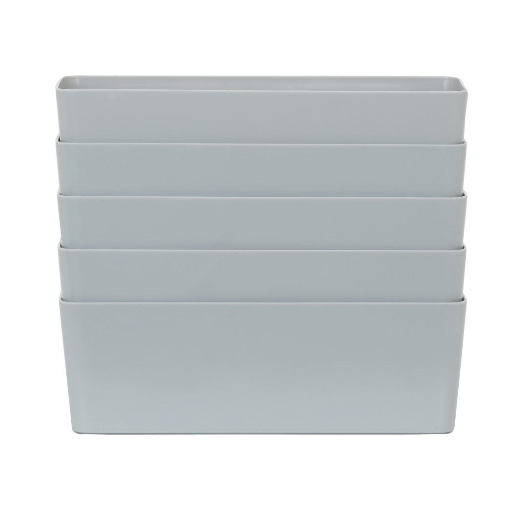 Wham 7.01 Studio Basket Rectangular Pack of 5 Cool Grey