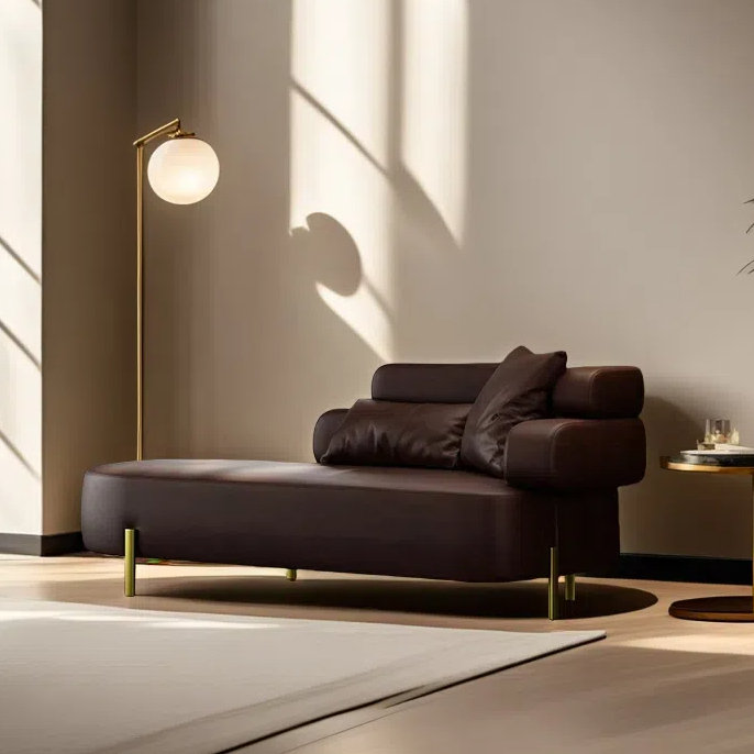 Chaise longue paresseuse à la fois simple et créative, Orienté à droite, Café