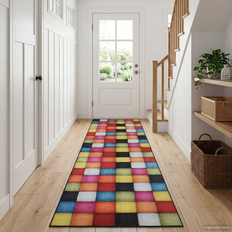 Area Rug, Colourful, Rectangle 80 x 100 cm