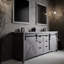 Meuble-lavabo double l 80 po x P 22 po Marsyas-1806804237