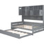 Lit de jour maximisant l'espace avec armoire et lit gigogne - Taille de choix pratique dans une base de lit en bois avec rangement-1329698339-1329698349