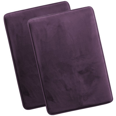 Steph Luxury Ultra Soft and Absorbent Memory Foam Bath Rug Set with Non-Slip Backing