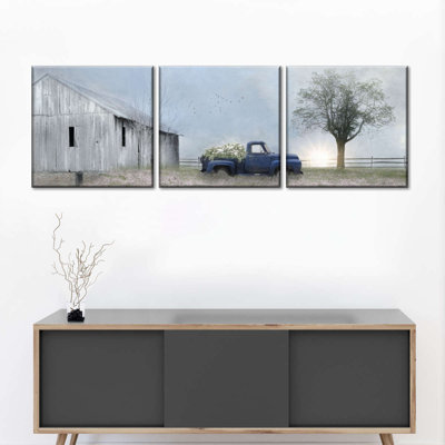 Ensemble 3 pièces grange sur toile Jonestown