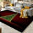 Red Abstract Green Christmas Tree File Light Xmas Machine Washable Indoor Area Rug-129431100