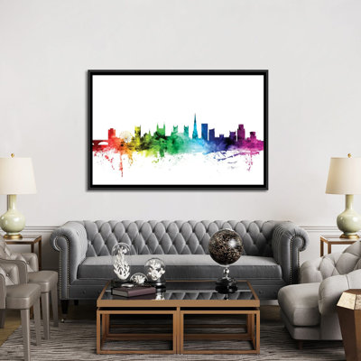 «Rainbow Skyline Series», Bristol, Angleterre, Royaume-Uni, impression sur toile tendue