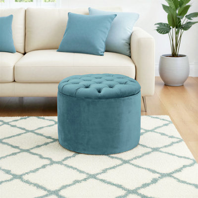 Alvin Velvet Ottoman