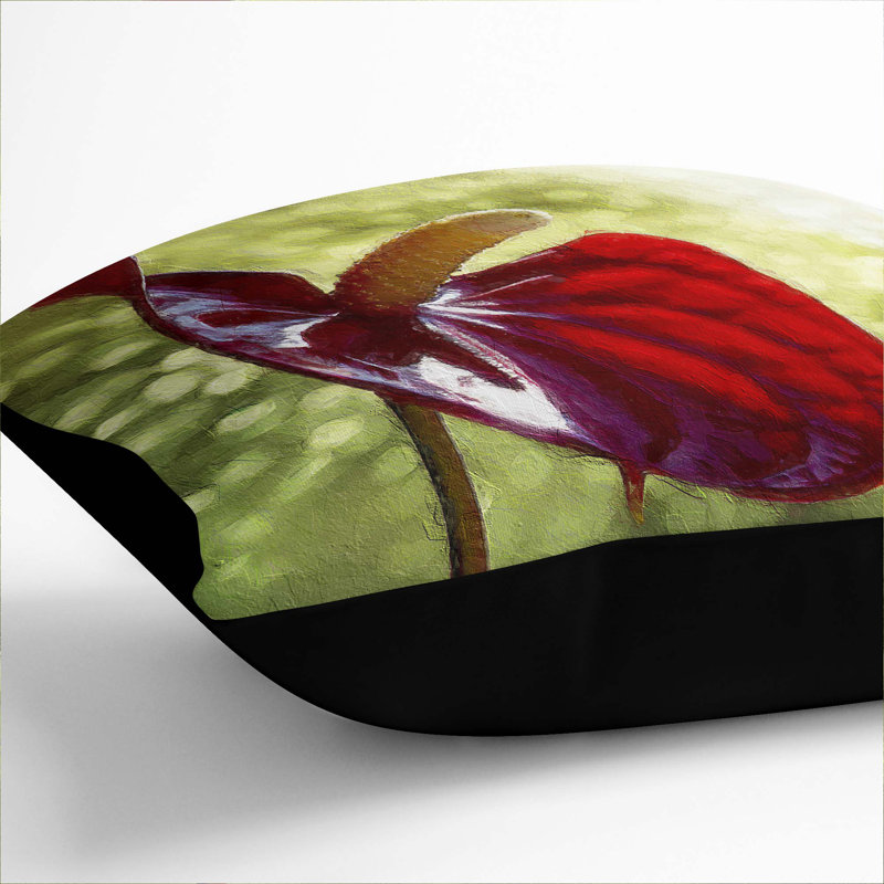 Square Throw Cushion, Black, 40cm H x 40cm W x 15cm D