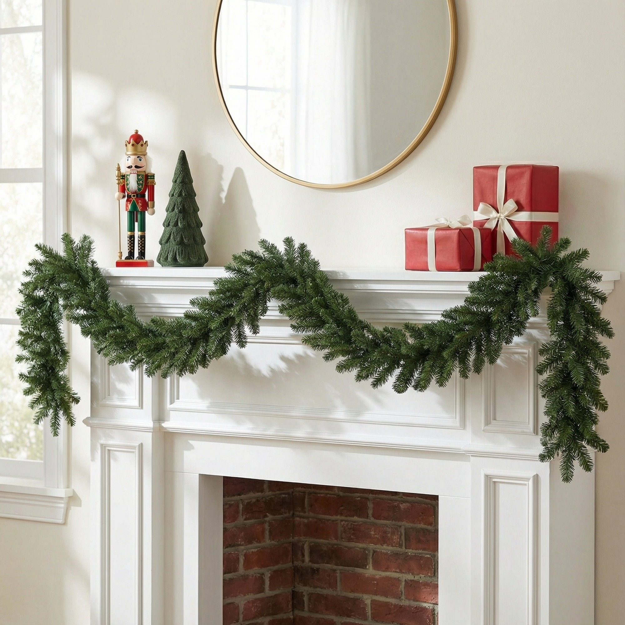 Artificial Oregon Fir Garland, Unlit