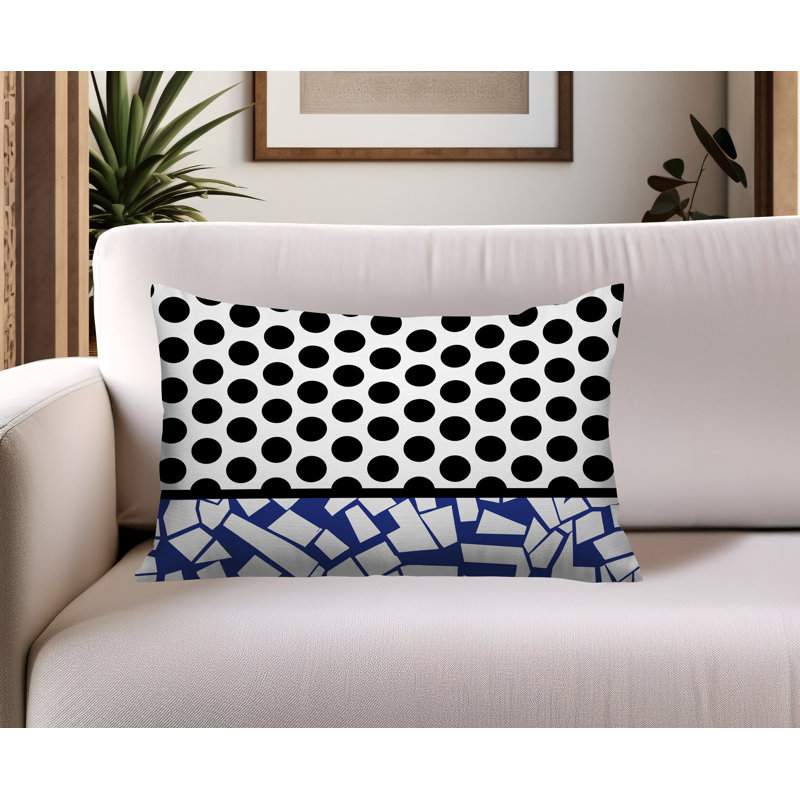 Oreiller rectangulaire réversible intérieur / extérieur Miva, Rectangulaire H 14 po x l 20 po, Marine