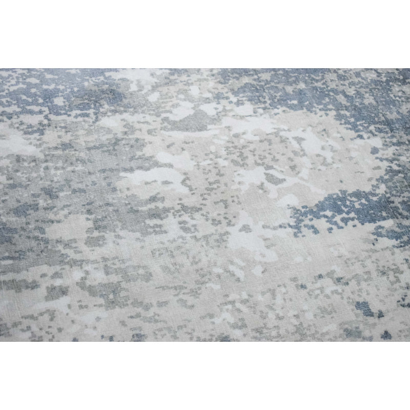 Tapis bleu tissé à la main et à plat