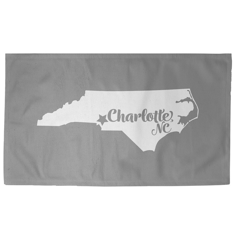 Tapis gris caroline du nord Charlotte, Rectangle 2 pi x 3 pi