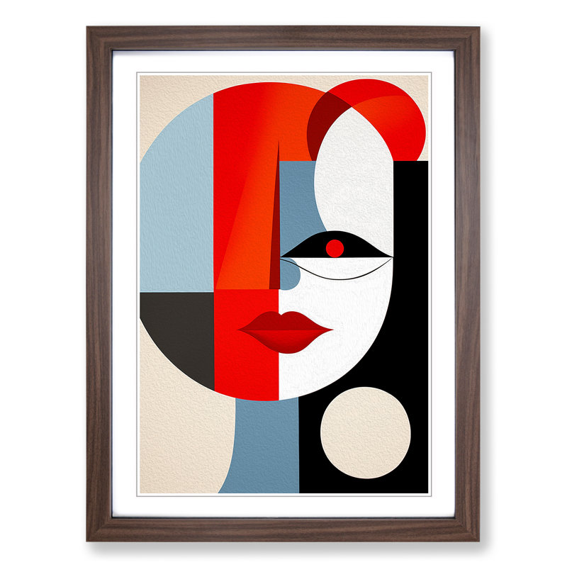 Pablo Picasso Minimalism - Framed Print, Walnut Framed, 64cm H x 46cm W x 2" D
