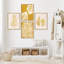 Feuille dorée botanique, tons dorés et blancs, œuvre d'art moderne minimaliste, décoration murale-101519903-101519904