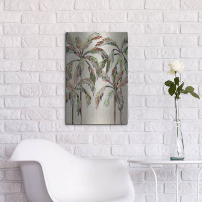  'Palm Trees' by Dani Heyward Metal Wall Art, 16" x 24"