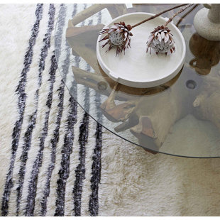 Hand Knotted Striped Indoor Rug