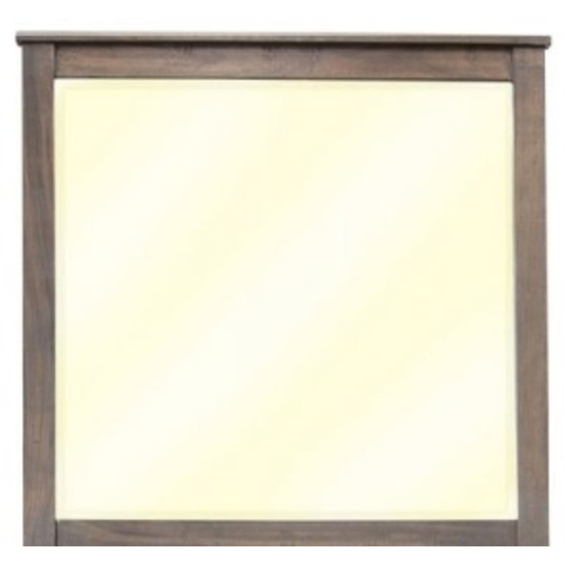 Miroir de commode biseauté traditionnel en bois massif Enzlee