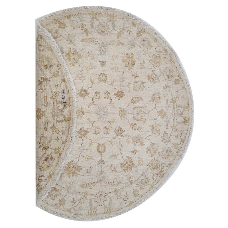 Daugherty Hand Knotted 4x4 Ivory Round