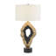 Hammered Gold And Black Geode Table Lamp