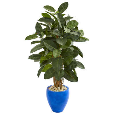 53'' Faux Foliage Tree in Earthenware Pot