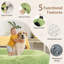 Grand lit pour chien de 78 po avec oreiller dodu, couverture, sangle - vert-878888501-877643687