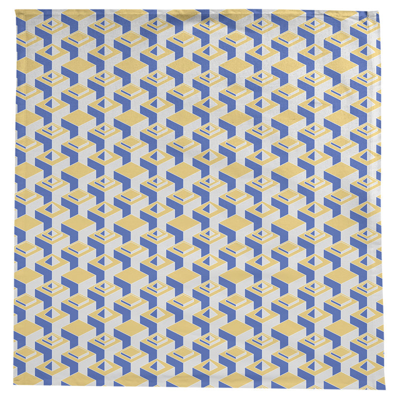 Nappe de gratte-ciels classiques, Jaune/bleu