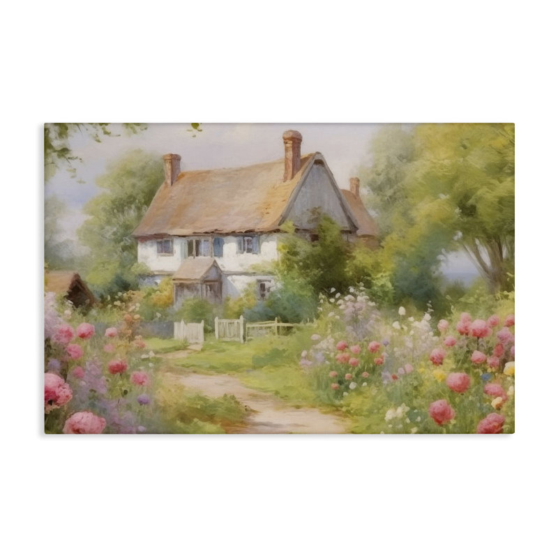 Toile de jardin remplie de nature, design par Nini Art, H 16 po x l 24 po