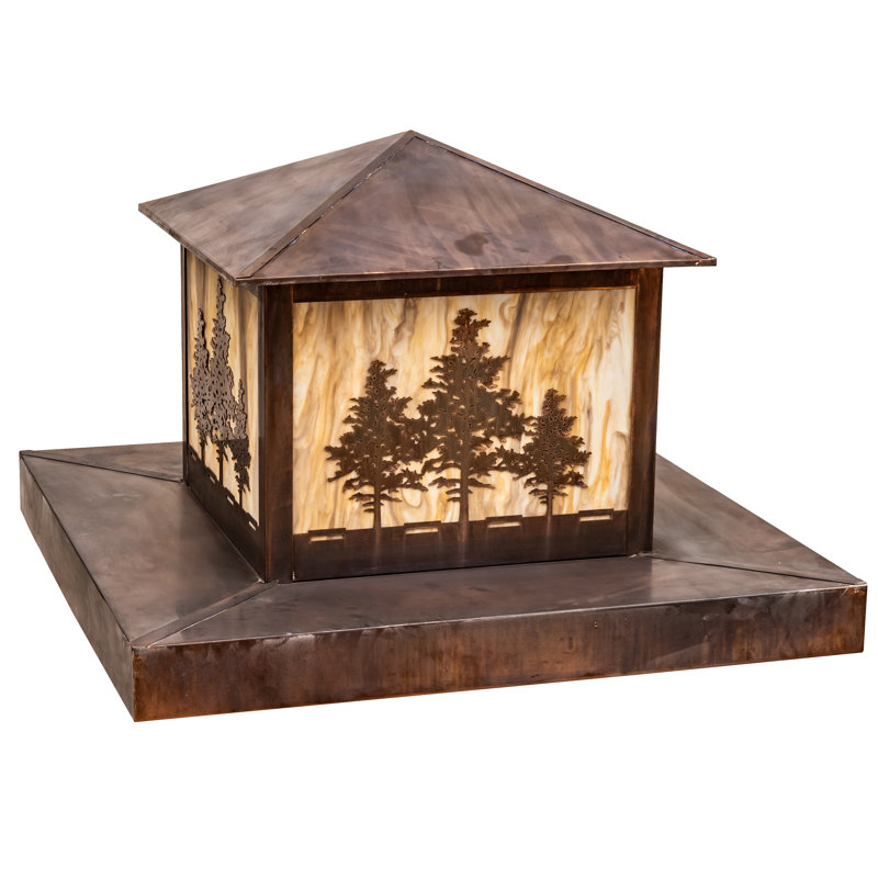 Rustic Lodge Pier Mount Light
