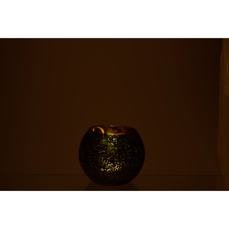 Glass Tabletop Hurricane, 9.5cm H x 12cm W x 12cm D, Red