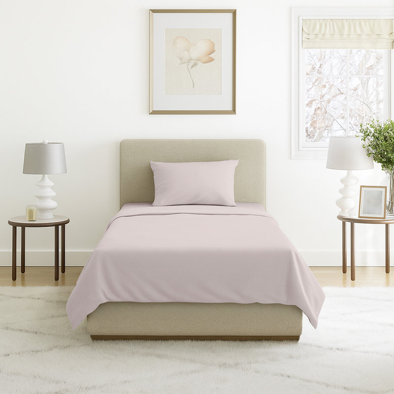 Series 1200 Brushed Microfiber Sheet Set - Wrinkle, Stain & Fade Resistant Bed Linens & Pillowcases, Bone