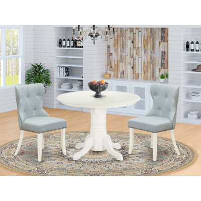 2 - Person Solid Wood Dining Set by East West Furniture