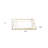 Is-Haaq Bubble Glass Scalloped Gold Rim Rectangular Platter Or Tray