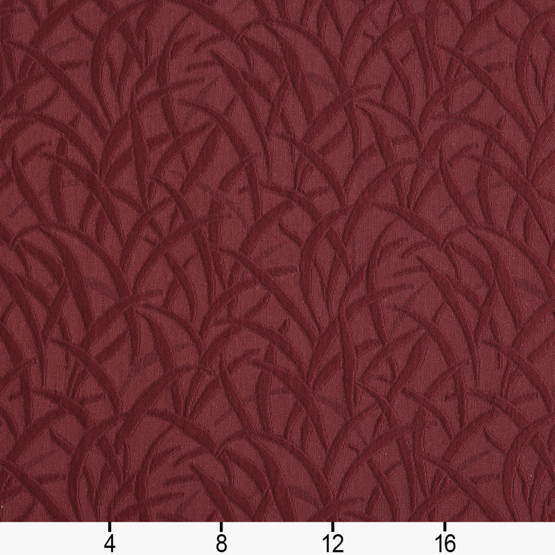 Tissu floral matelassé, Rouge