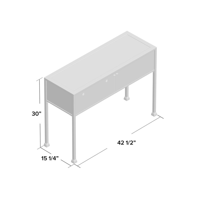Tarakan 42.5'' Glass Top Console Table