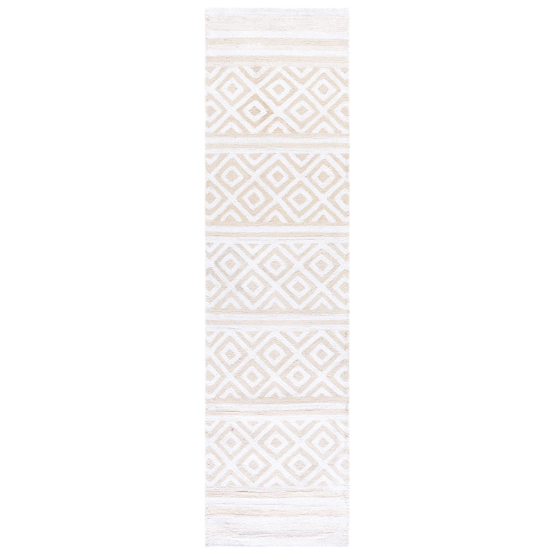 Tapis ivoire / beige Capri 705, Tapis de couloir 2 pi 3 po x 9 pi