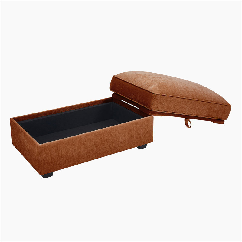 Repose-pieds - chenille, Orange