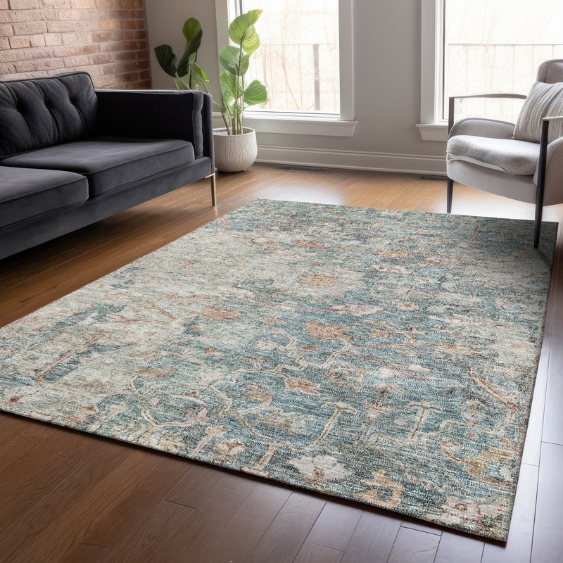 Tapis d'entrée / extérieur antidérapant Cecelio, Rectangle 8' x 10'