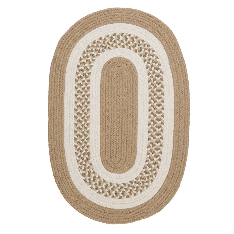 Tapis réversible intérieur / extérieur Bloxom - sable cubain, Ovale 2 pi x 5 pi