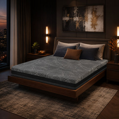 Matelas en mousse viscoélastique gélifiée de 8 po Lumeris dans une boîte avec housse en tricot tricoté rafraîchissant, support en mousse multicouche, matelas de lit soulageant la pression