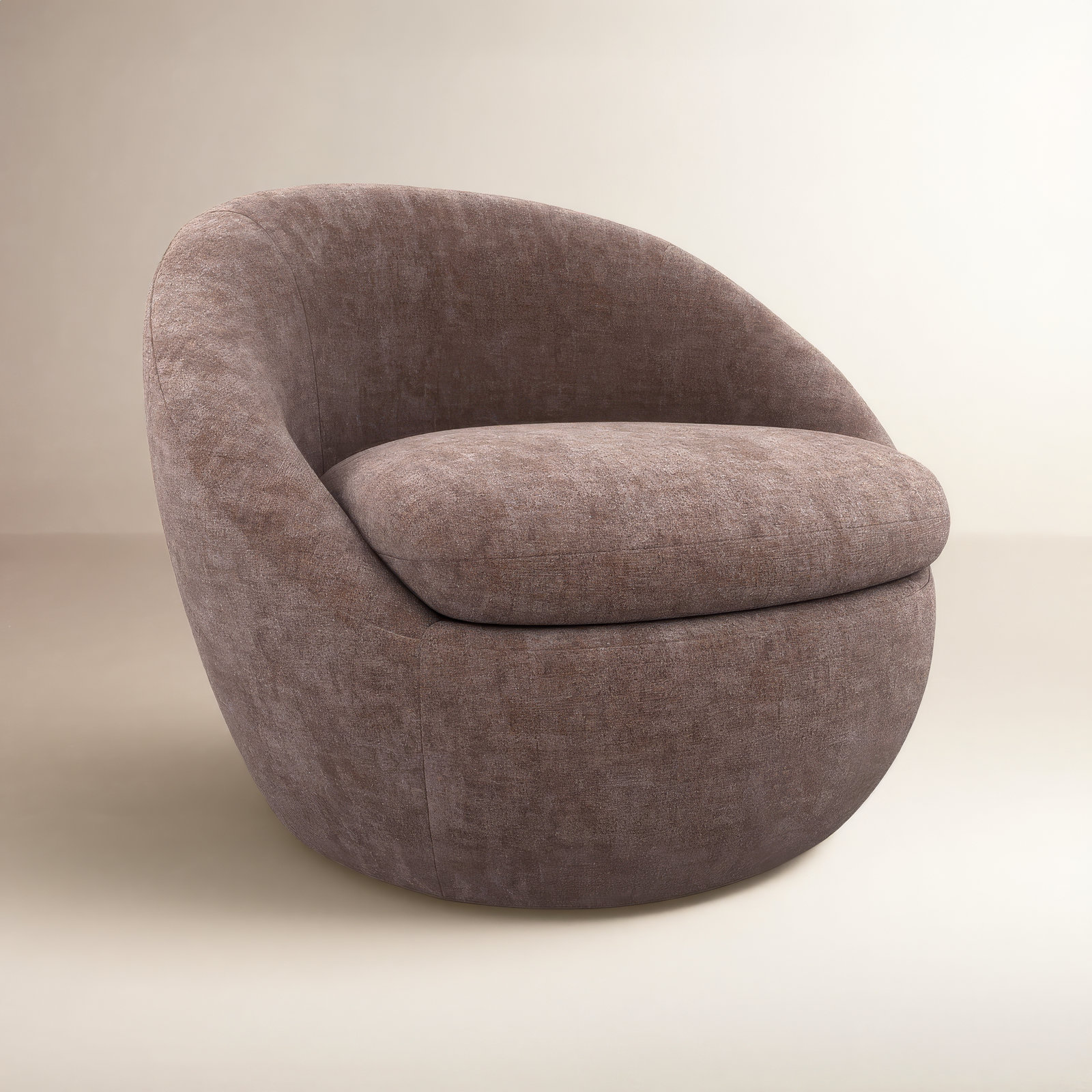 Kate Eldin Upholstered Swivel Accent Chair, Antique Rose