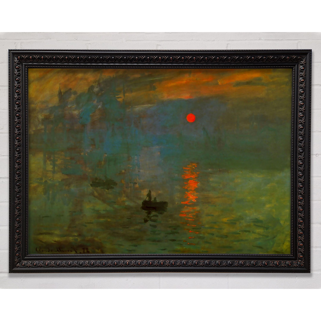 Gerahmtes Wandbild Sonnenaufgang von Claude Monet