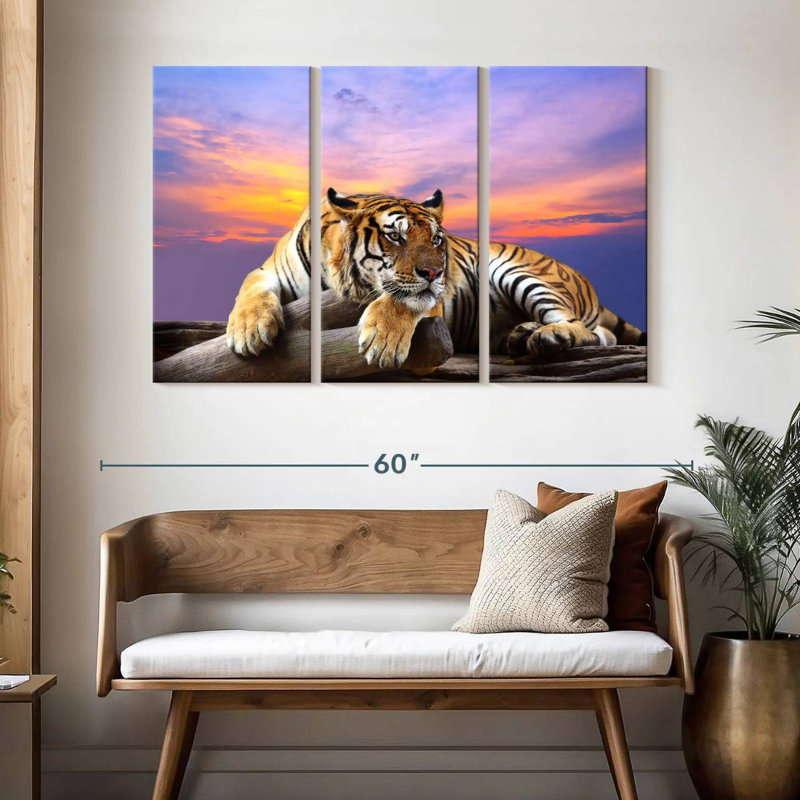 Lounging Tiger, 32" H x 50" W