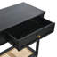 Console en bois massif Ayleena Maxwelton avec 2 tiroirs et tablette de rangement-1859782371