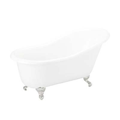 57" Erica Cast Iron Clawfoot Soaking Tub
